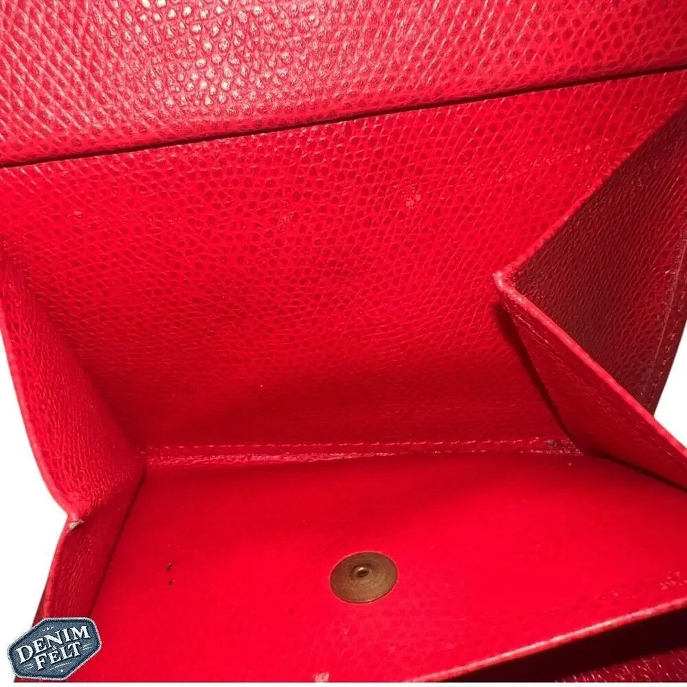 MCM Red w/‎ Gold Tip Men’s Leather Bifold Wallet